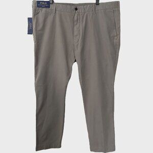 Polo Ralph Lauren Slim-Fit Cotton-Twill Chino Pants Taupe Men's Size 42X30 New